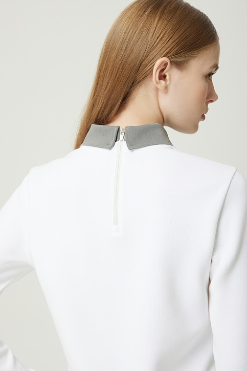 WOMEN WINTER BACK ZIP COLLAR LONG-SLEEVE