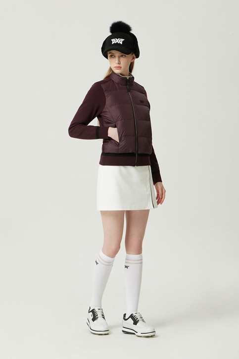 WOMEN WINTER KNIT HYBRID SWING DOWN JACKET