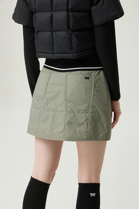 WOMEN WINTER PADDED LAYERED SKIRT
