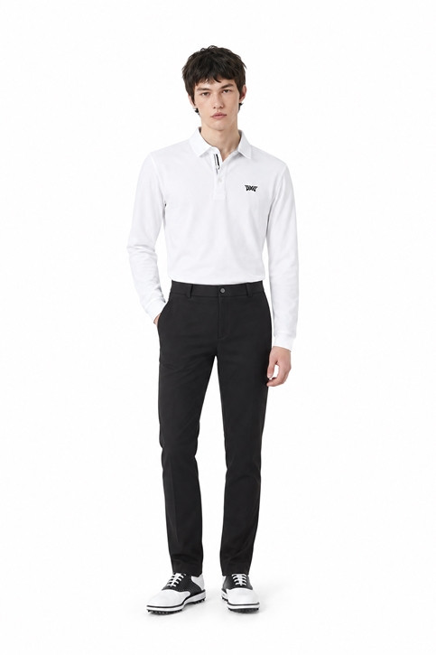 MEN ESSENTITAL BRUSHED COLLAR LONG SLEEVE PKFCM211101 WHITE 상품 이미지 3