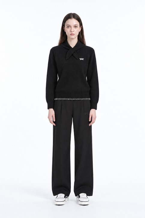 WOMEN CASHMERE SWEATER PKFCW410921 BLACK 상품 이미지 3