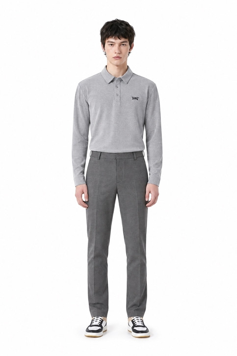 MEN WOOL STANDARD FIT PANTS PKFPM511012 M/GREY 상품 이미지 3