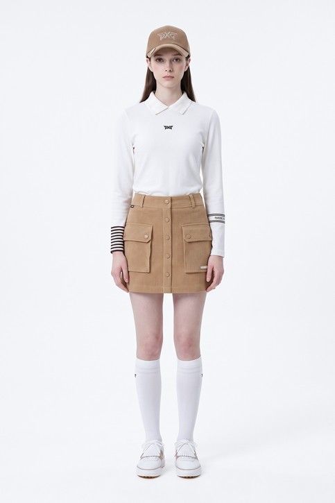 WOMEN SLEEVE DETAIL LONG SLEEVE PKFPW211001 WHITE 상품 이미지 3