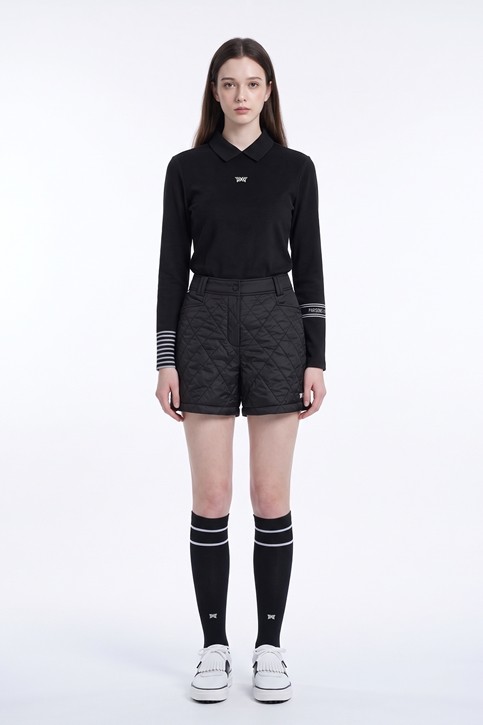 WOMEN SLEEVE DETAIL LONG SLEEVE PKFPW211021 BLACK 상품 이미지 3