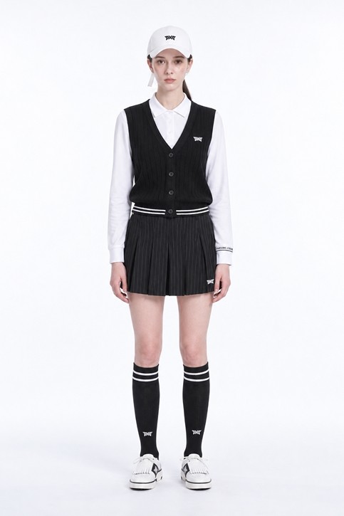 WOMEN OPEN FRONT KNIT VEST PKFPW420221 21 상품 이미지 3