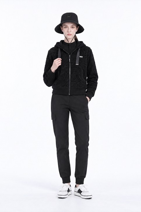 WOMEN DAMASCUS ZIP-UP CARDIGAN PKFPW430621 BLACK 상품 이미지 3