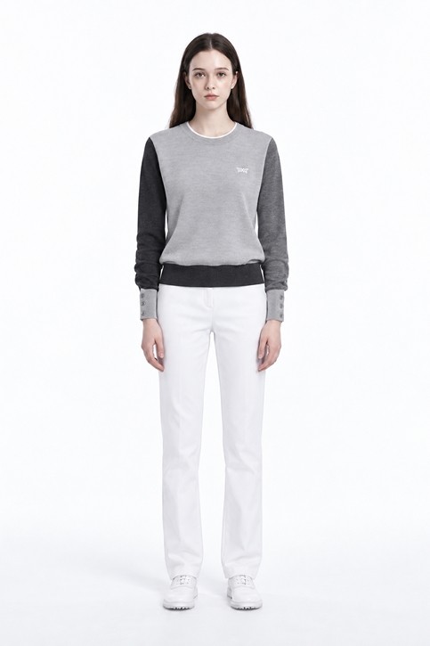 WOMEN SLIM FIT PANTS PKFPW510201 WHITE 상품 이미지 3