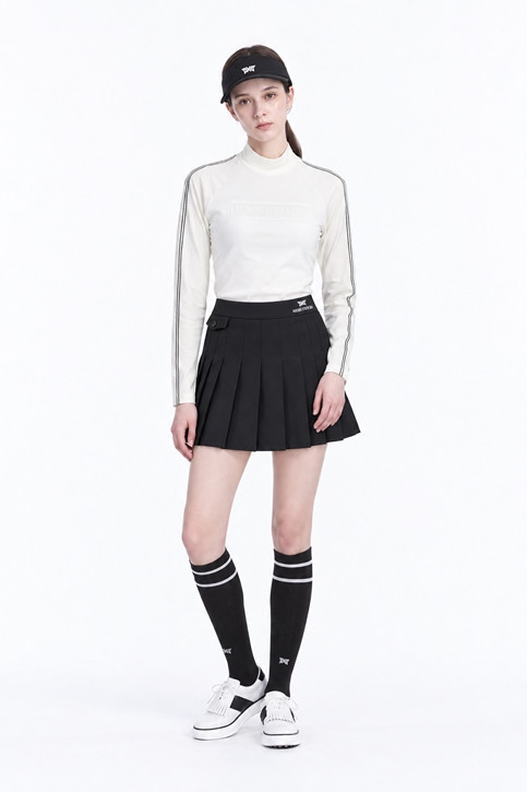 WOMEN PLEATED SKIRT PKFPW560121 BLACK 상품 이미지 3