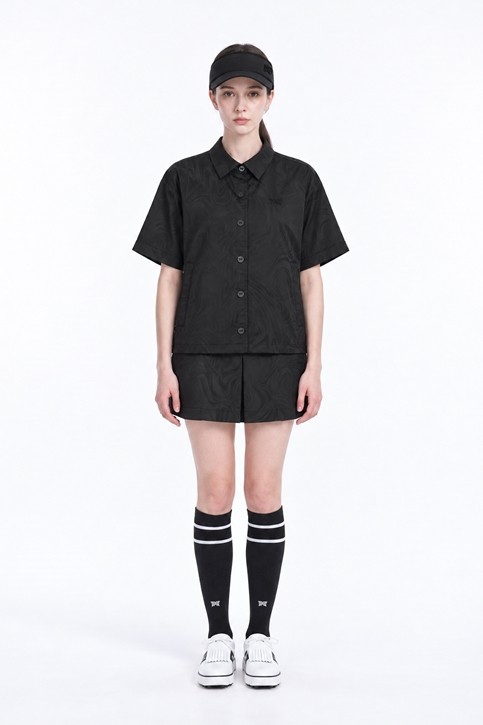 WOMEN DAMASKUS JQD SKIRT PKFPW560321 BLACK 상품 이미지 3