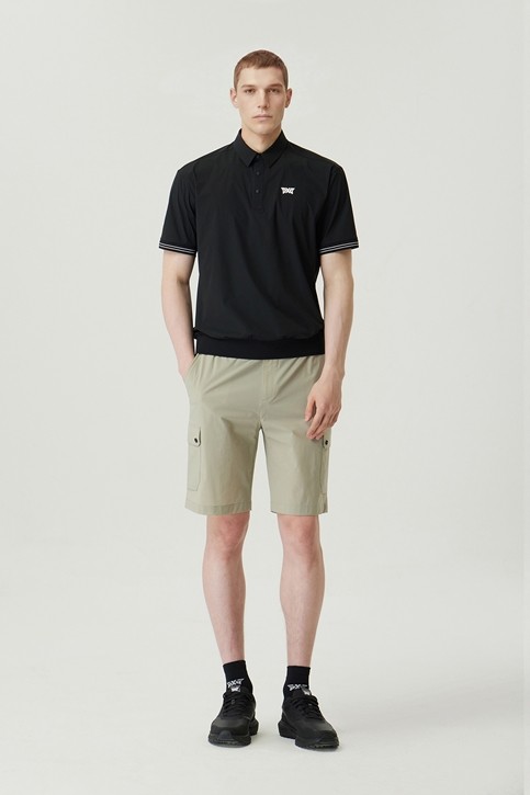 MEN WOVEN LOOSE FIT COLLAR SHORT SLEEVE