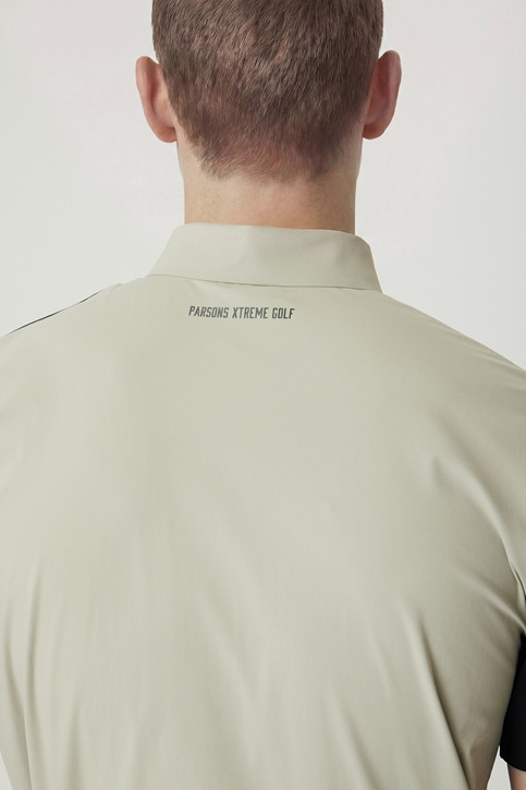 MEN COLOR BLOCKED COLLAR SHORT SLEEVE