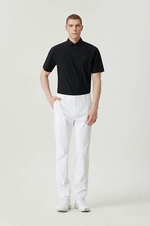 MEN AIR HOLE COLLAR SHORT SLEEVE