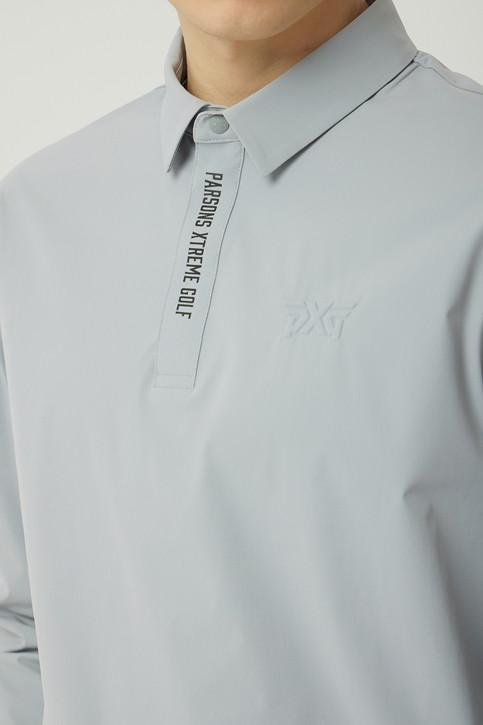 MEN WOVEN LOOSE FIT COLLAR LONG SLEEVE