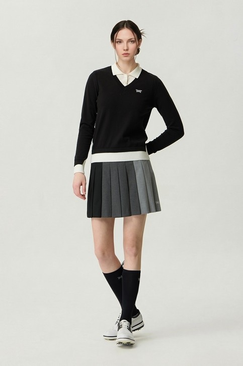 WOMEN FAKE LAYERED SWEATER