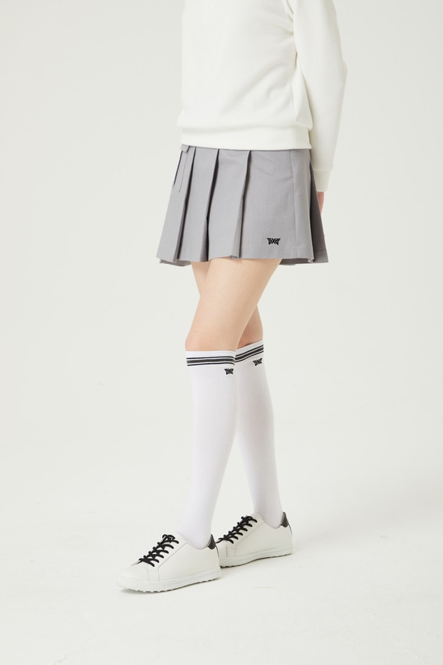 WOMENS UNBALANCED PLEATED SKIRT