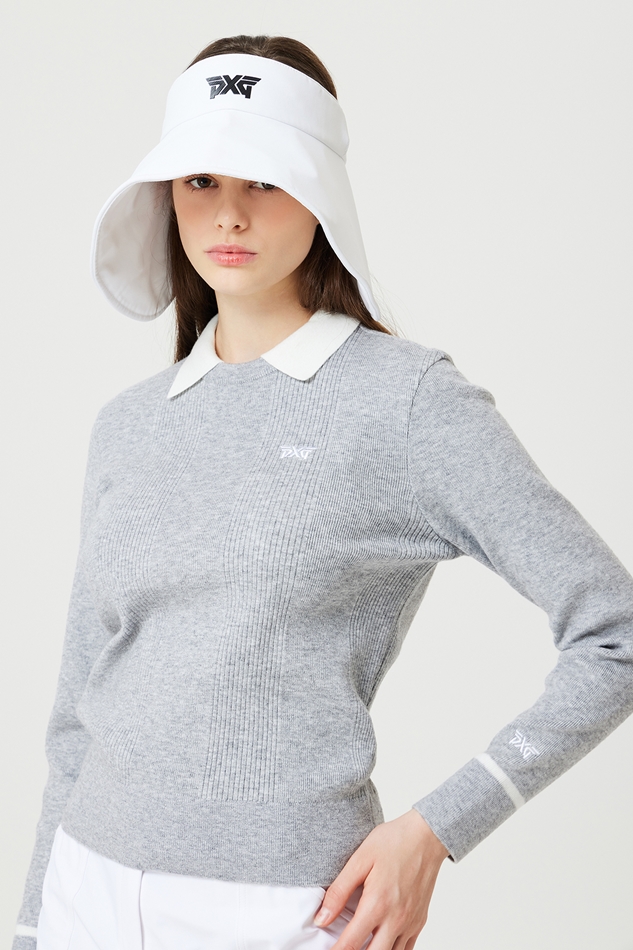 WOMEN COLLAR NECK SWEATER