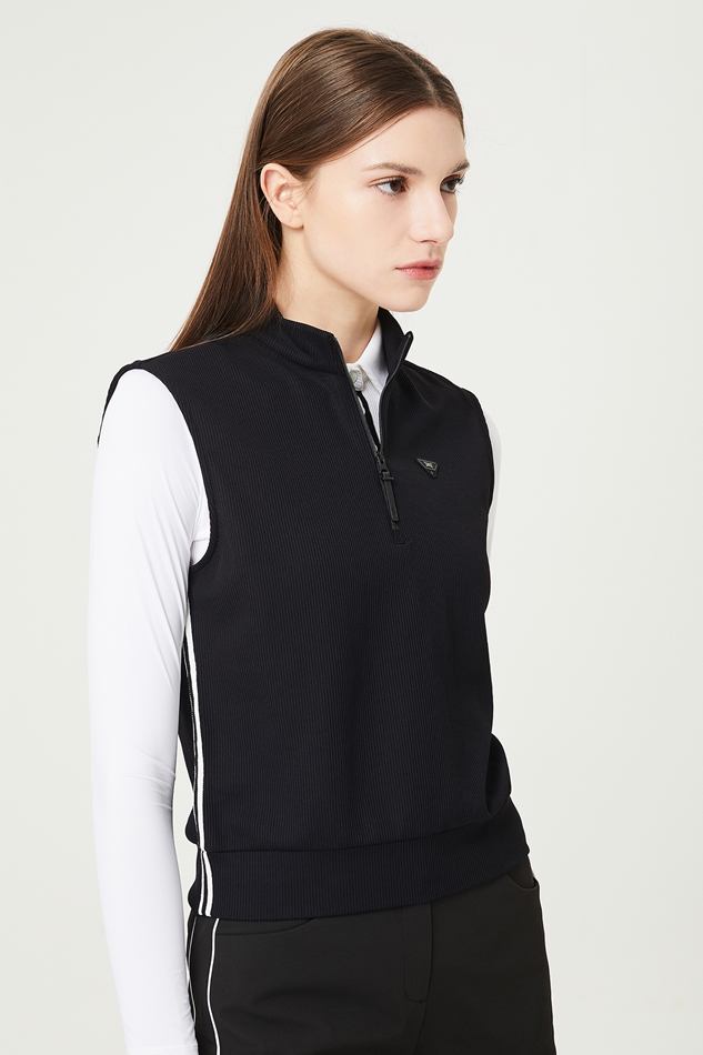 WOMEN SUMMER HALF ZIP JERSEY VEST