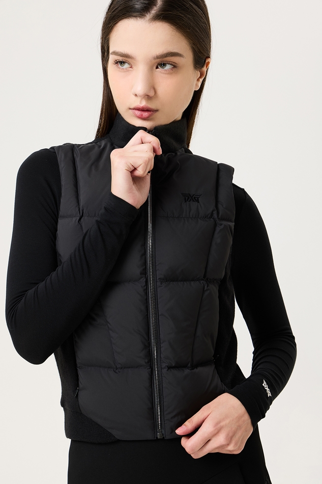 WOMEN WINTER KNIT HYBRID DOWN VEST