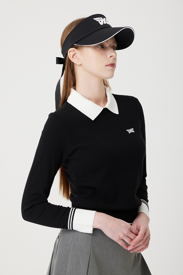 WOMEN COLLARED POINT SWEATER