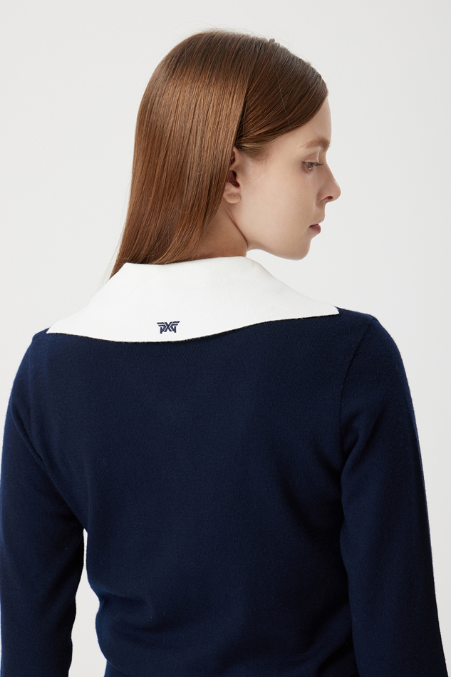 WOMEN COLOR POINT SWEATER