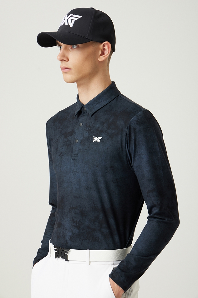 PATTERN COLLAR LONG-SLEEVE