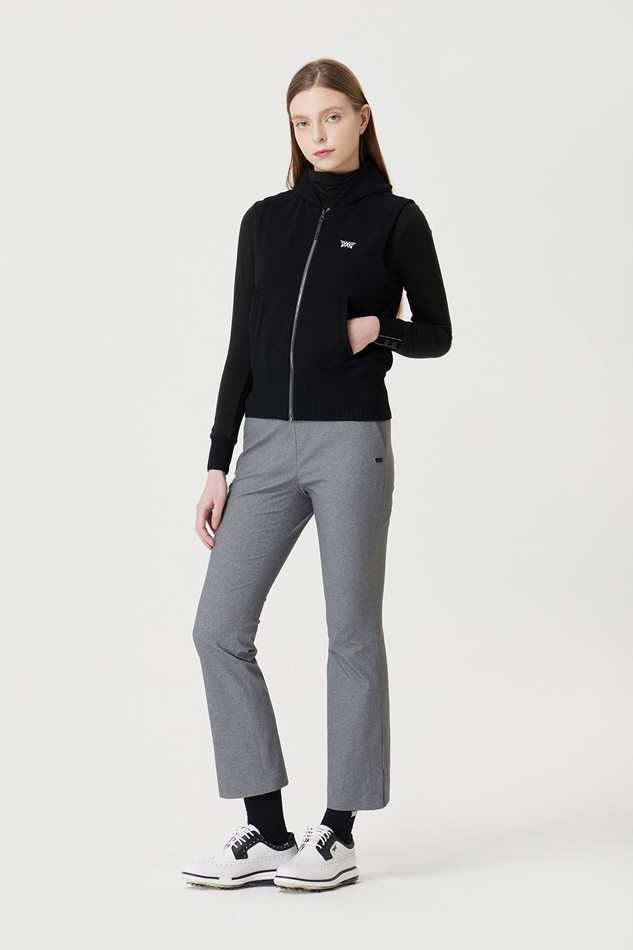 WOMEN SWEATER HOODIE VEST ZIP UP