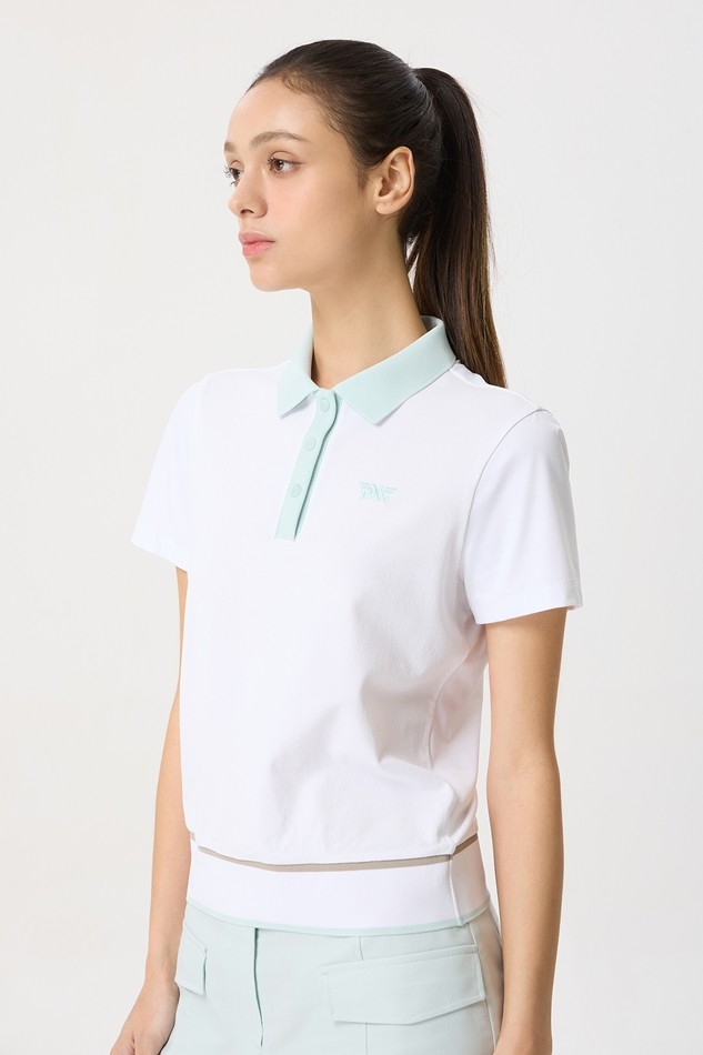WOMENS SUMMER KNIT HYBRID SHORT-SLEEVE