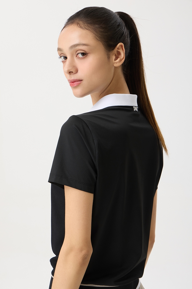 WOMENS SUMMER KNIT HYBRID SHORT-SLEEVE