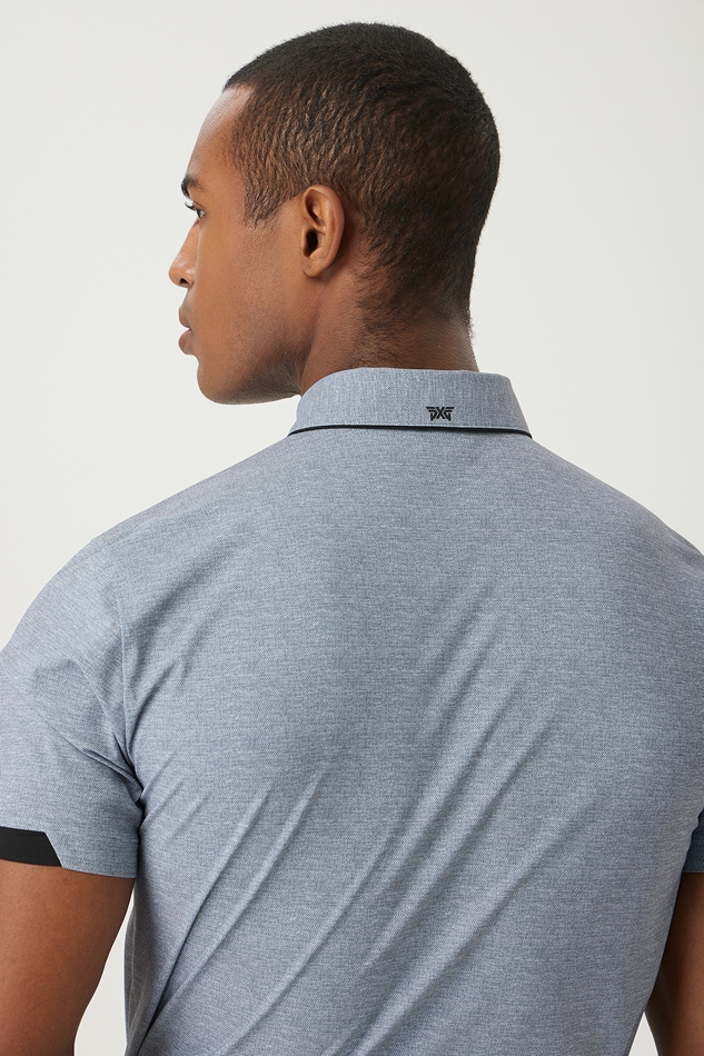 SUMMER TWO-TONE COLLAR SHORT-SLEEVE