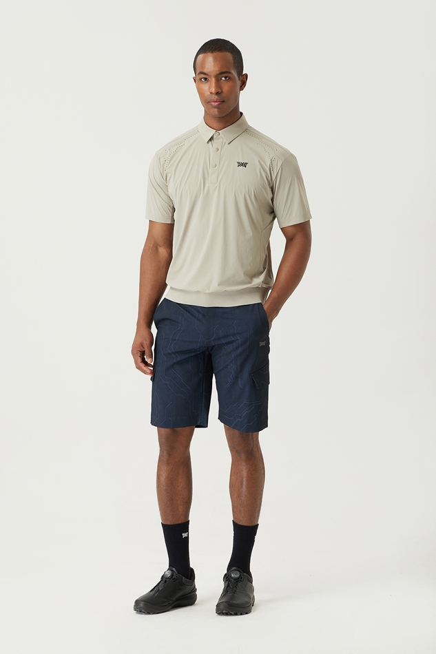 SUMMER WOVEN LOOSE FIT COLLAR SHORT-SLEEVE