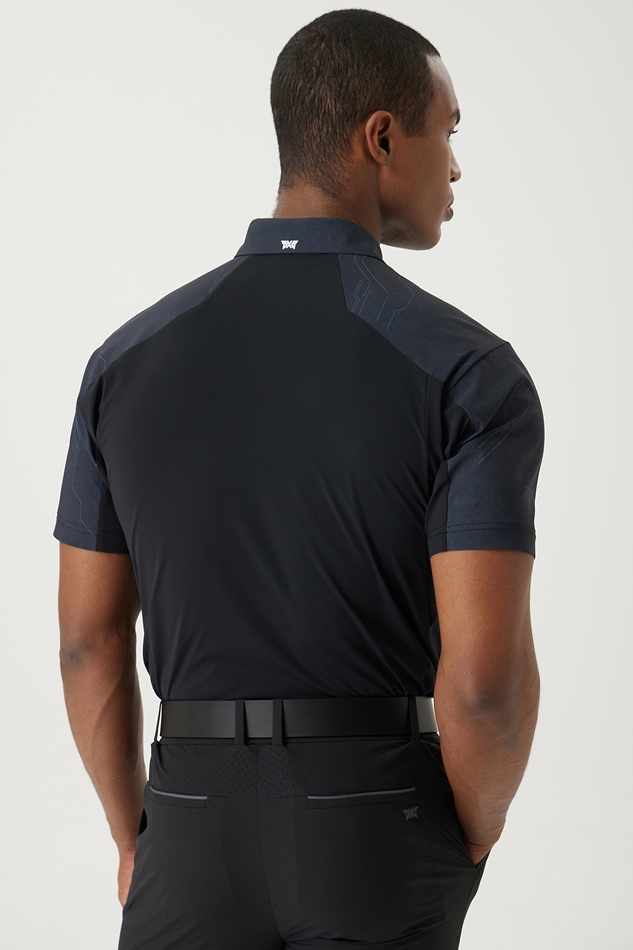 SUMMER PATTERN COLLAR SHORT-SLEEVE