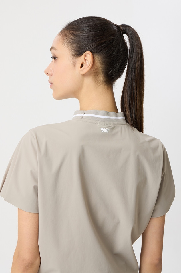 WOMENS SUMMER PIN TUK POINT SHORT-SLEEVE