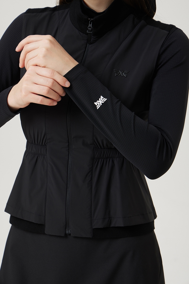 WOMENS HYBRID FULL ZIP-UP KNIT VEST