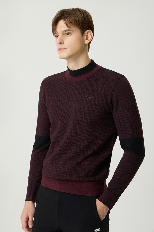 WINTER MOCK NECK WINDPROOF SWEATER