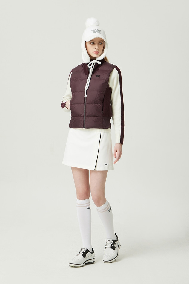 WOMEN WINTER KNIT HYBRID DOWN VEST