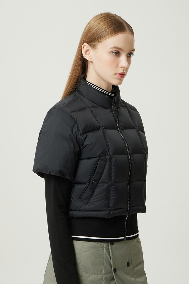 WOMEN WINTER CROPPED DOWN VEST