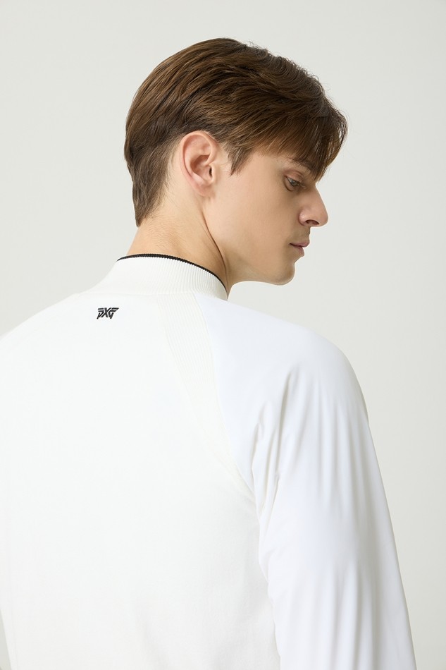 WINTER LINE POINT HALF ZIP WINDPROOF SWEATER