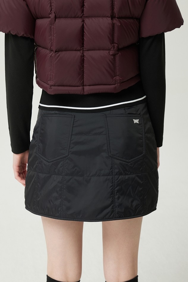 WOMEN WINTER PADDED LAYERED SKIRT