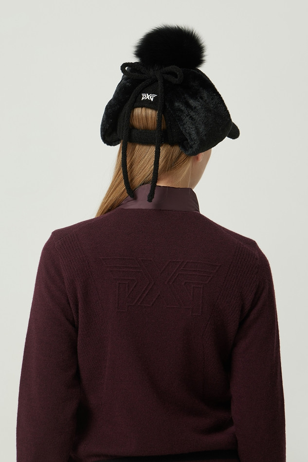 WOMEN WINTER FOX FUR BASIC CAP