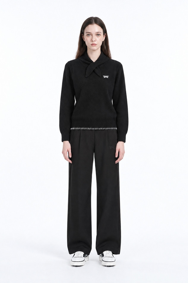 WOMEN CASHMERE SWEATER PKFCW410921 BLACK 상품 이미지 3