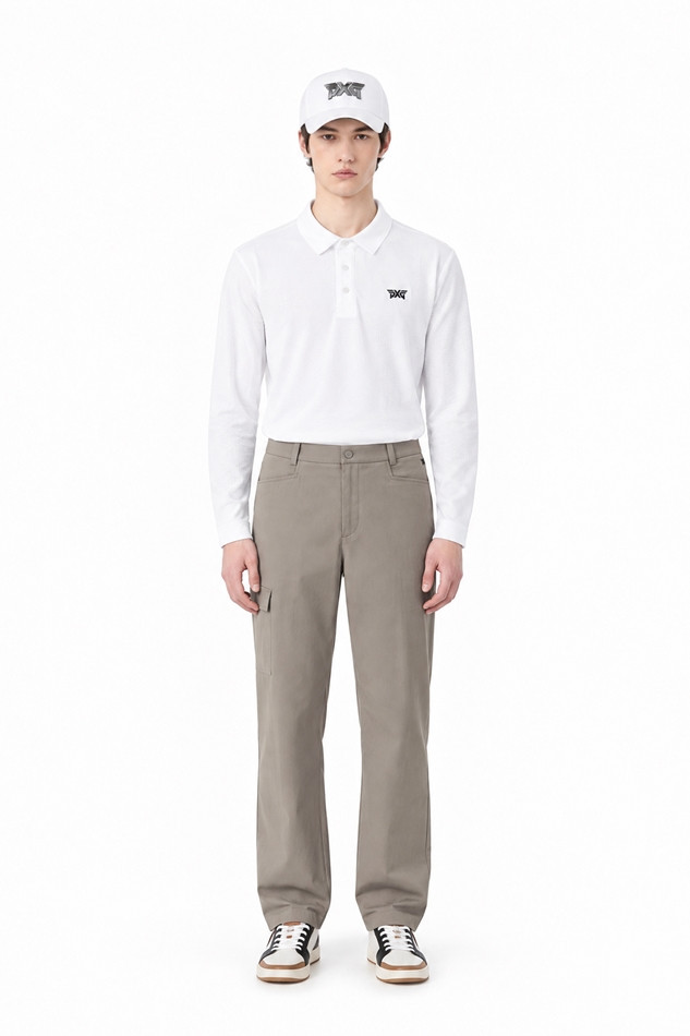 MEN TEXTURED COLLAR LONG SLEEVE PKFPM210501 WHITE 상품 이미지 3