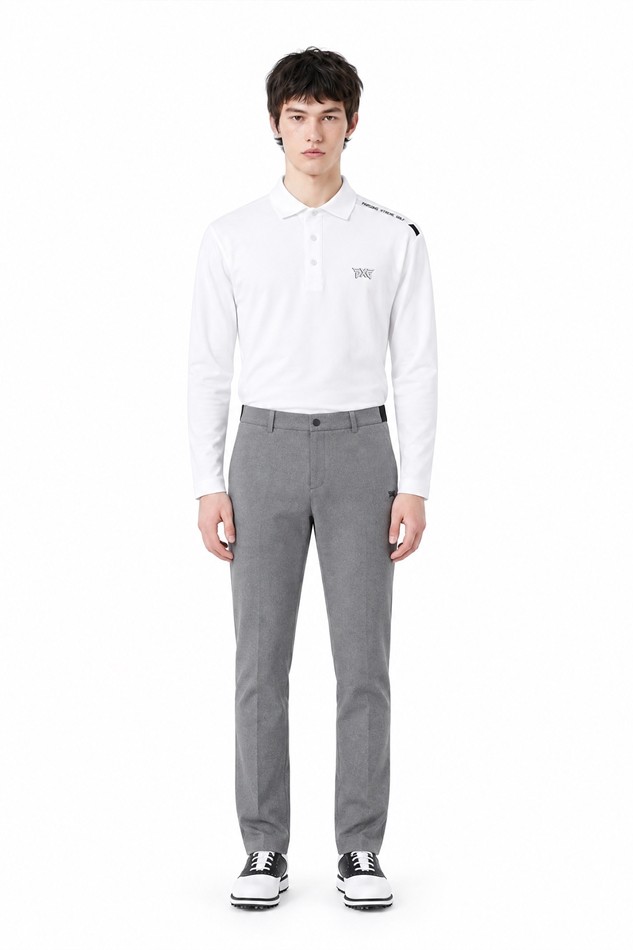 MEN ESSENTIAL COLLAR LONG SLEEVE PKFPM210601 WHITE 상품 이미지 3