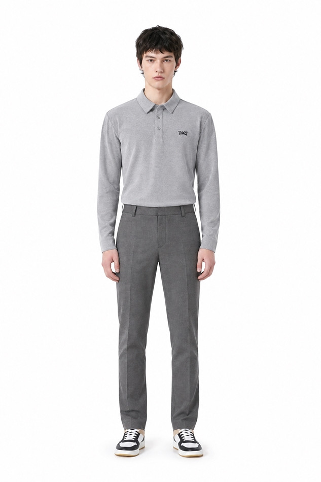 MEN WOOL STANDARD FIT PANTS PKFPM511012 M/GREY 상품 이미지 3
