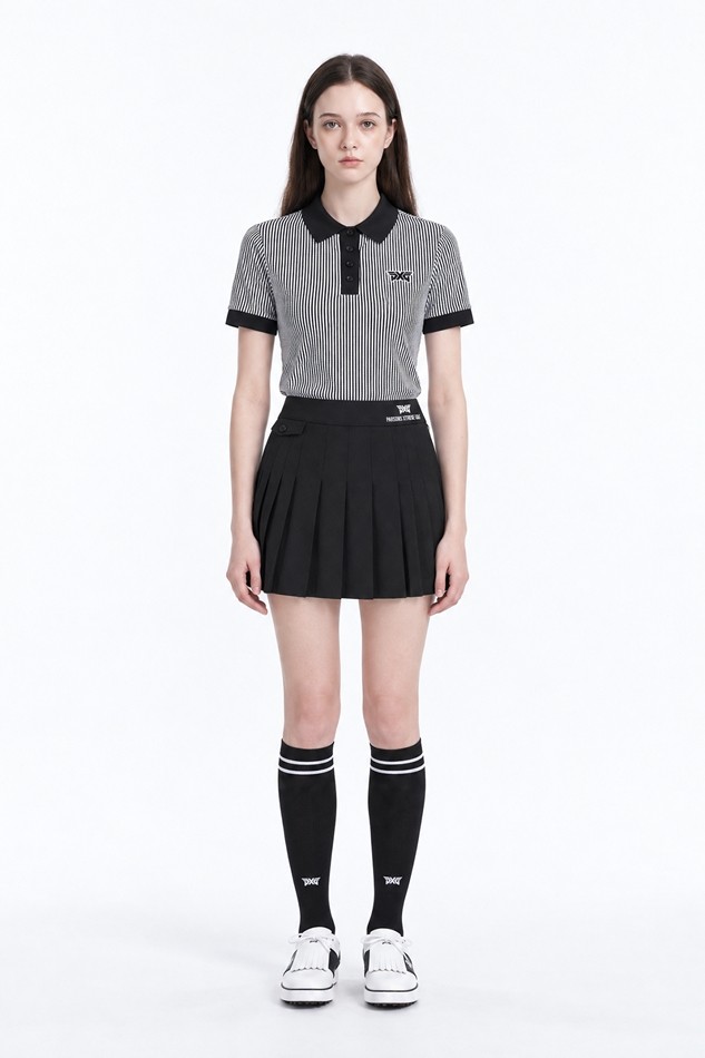 WOMEN ESSENTIAL RIB SHORT SLEEVE PKFPW220221 BLACK 상품 이미지 3
