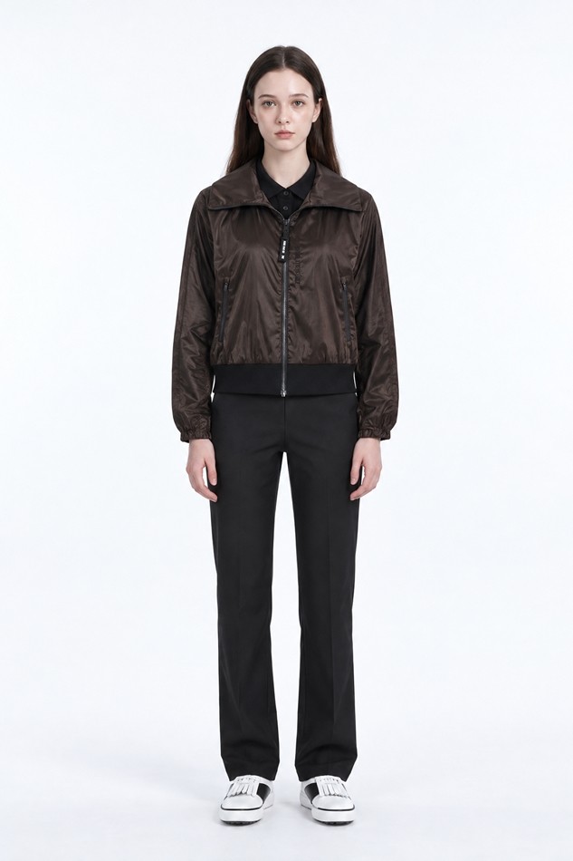WOMEN SLIM FIT PANTS PKFPW510221 BLACK 상품 이미지 3