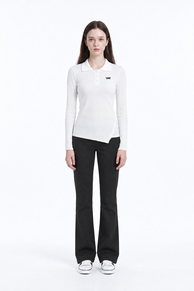 WOMEN HIP UP BOOTCUT PANTS PKFPW510321 BLACK 상품 이미지 3