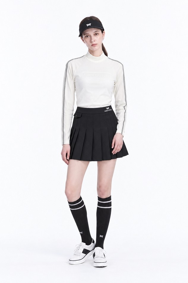 WOMEN PLEATED SKIRT PKFPW560121 BLACK 상품 이미지 3