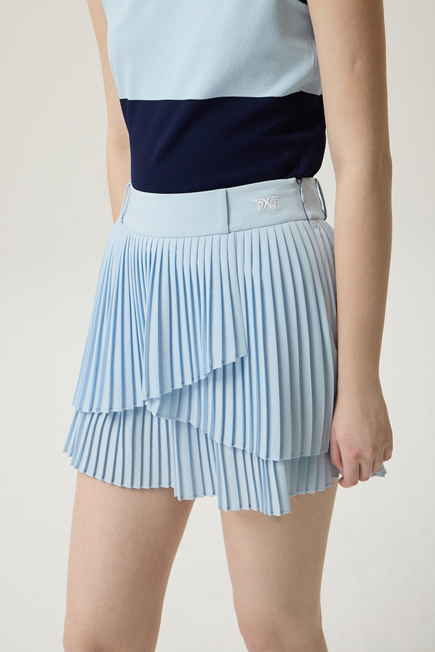 WOMEN WRAP PLEATED SKIRT