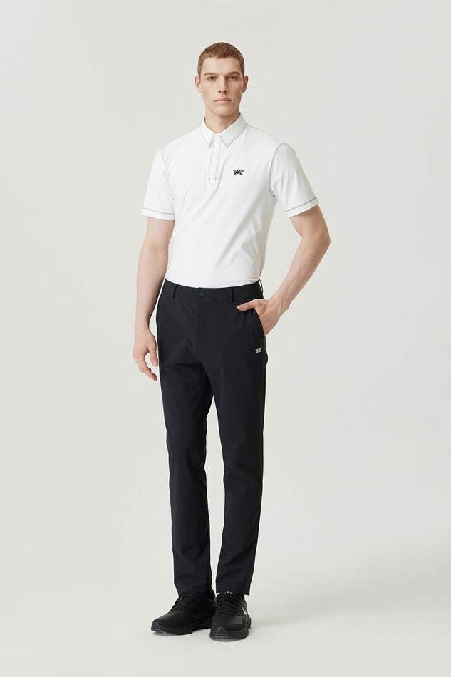 MEN STITCH POINT COLLAR SHORT SLEEVE