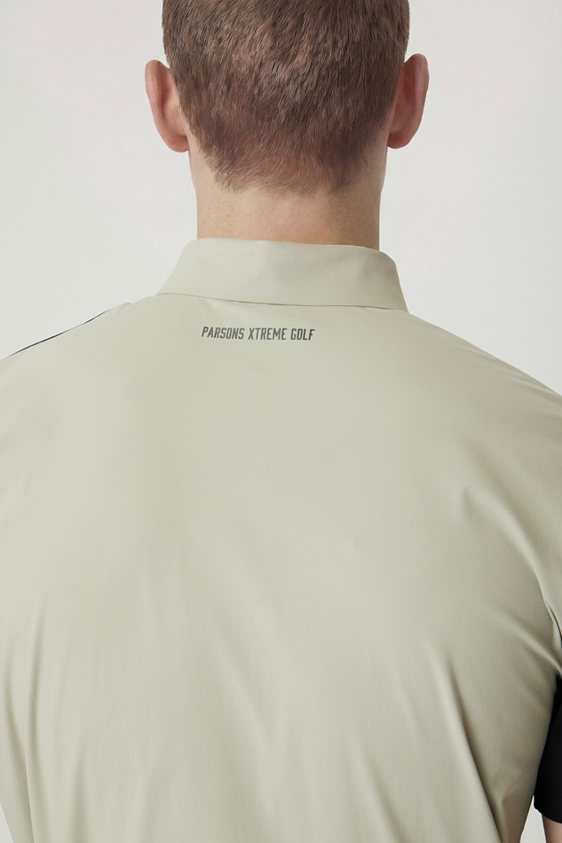 MEN COLOR BLOCKED COLLAR SHORT SLEEVE